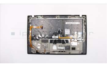 Lenovo 01YR629 C-Cover with keyboard, Spanish, Black, Backlight, Fingerprint, NFC, UK