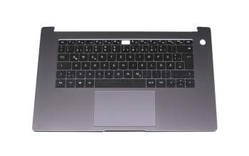 02353LTU original Huawei keyboard incl. topcase DE (german) black/grey