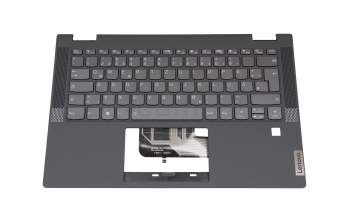 025.901N3.0001 original Lenovo keyboard incl. topcase DE (german) black/grey with backlight