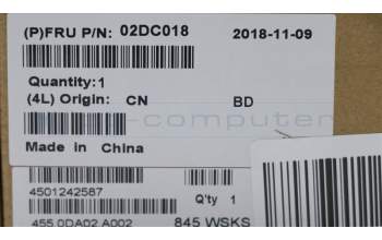 Lenovo 02DC018 CARDPOP FRU Sensor board clamshell