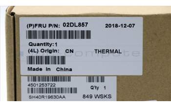 Lenovo 02DL857 HEATSINK thermal module and fan AVC