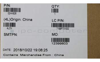 Lenovo 02HK826 COVER Base Cov N18E-Q5,BK,Mg-Al