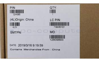 Lenovo 02HK965 MECH_ASM MECH_ASM,B-Cover,w/ CAM Shutter
