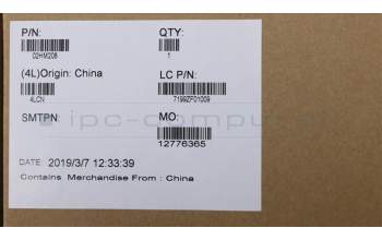 Lenovo 02HM208 MECH_ASM Ccov,ENG,BLKBD,BK,LTN