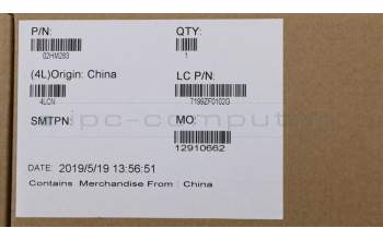 Lenovo 02HM283 MECH_ASM Ccov,FRA,BLKBD,FPR,BK,LTN