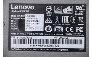 Lenovo 03X7278 KB MICE_BO SmartCard KB-US English