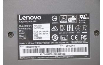 Lenovo 03X7281 Lenovo USB Smartcard Keyboard,Belgian / French