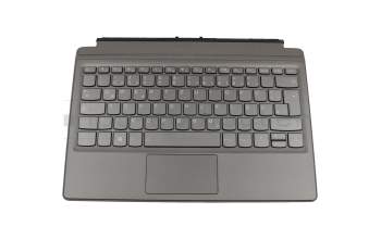 03X7561 original Lenovo keyboard incl. topcase DE (german) grey/black with backlight
