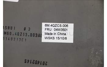 Lenovo 04W3501 MECHA FRU Base Cover ASM TB RO