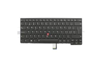04X0166 original Lenovo keyboard CH (swiss) black/black matte with backlight and mouse-stick