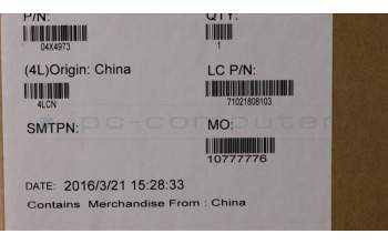 Lenovo 04X4973 Palmrest W/O FPR,N/EdgeLogo##?E540##