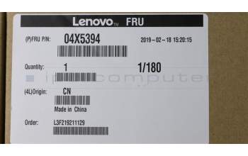 Lenovo 04X5394 MECH_ASM KBD Bezel,FPR,5BCP