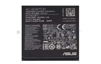 0A001-01104900 original Asus AC-adapter 45.0 Watt small b-stock