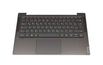 0A9BB000 original Lenovo keyboard incl. topcase DE (german) grey/grey with backlight