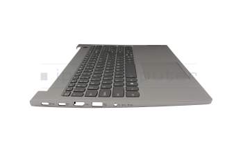 0BJ0CD9 original Lenovo keyboard incl. topcase US (english) grey/grey with backlight