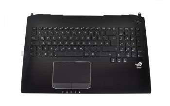 0K05-001C00014 original Pega keyboard incl. topcase DE (german) black/black with backlight