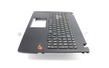 0KN1-0B4GE21 original Pega keyboard incl. topcase DE (german) black/black with backlight