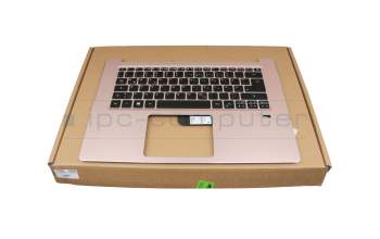 0KN1-202GE11 original Acer keyboard incl. topcase DE (german) black/pink with backlight