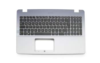 0KN1-261GE12 original Pegatron keyboard incl. topcase DE (german) black/silver
