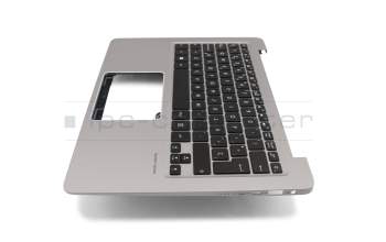 0KN1-342SP12 original Asus keyboard incl. topcase SP (spanish) black/silver with backlight
