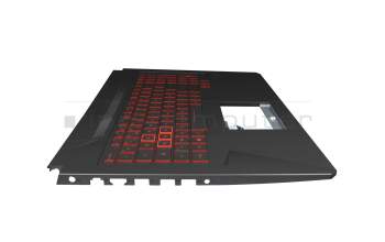 0KN1-5J1FR21 original Pega keyboard incl. topcase FR (french) black/red/black with backlight
