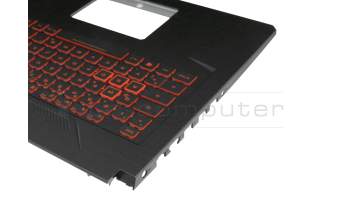 0KN1-5J1GE21 original Pega keyboard incl. topcase DE (german) black/red/black with backlight