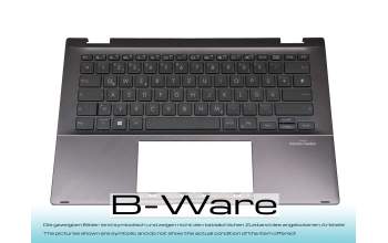 0KN1-A11GE13 R1.0 original Pegatron keyboard incl. topcase DE (german) grey/grey with backlight b-stock