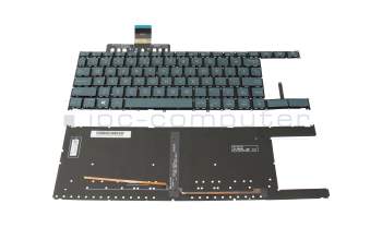0KN1-A31UI13 original Pegatron keyboard US (english) blue with backlight