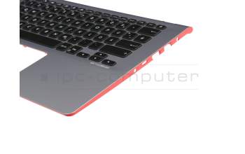 0KNB0-2608GE00 original Asus keyboard incl. topcase DE (german) black/silver with backlight