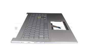0KNB0-560HGE00 original Pega keyboard incl. topcase DE (german) silver/silver with backlight