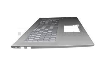0KNB0-561CGE00 original Asus keyboard incl. topcase DE (german) silver/silver with backlight
