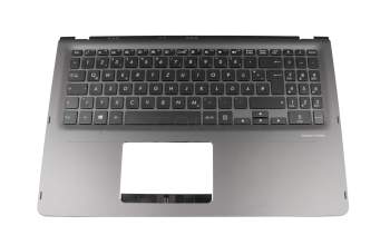 0KNB0-5633GE00 original Asus keyboard incl. topcase DE (german) black/grey with backlight
