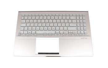 0KNB0-563KGE00 original Asus keyboard incl. topcase DE (german) silver/rosé with backlight