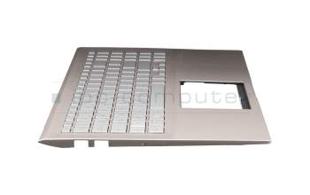 0KNB0-563KGE00 original Asus keyboard incl. topcase DE (german) silver/rosé with backlight