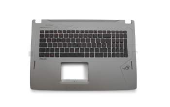 0KNB0-6615GE00 original Wistron keyboard incl. topcase DE (german) black/grey with backlight