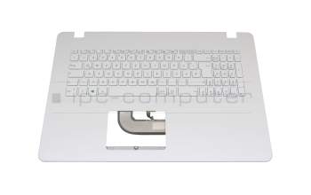 0KNB0-6700GE00 original Asus keyboard incl. topcase DE (german) white/white