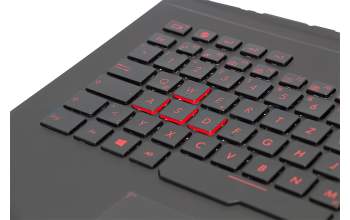 0KNB0-E601GE00 original Asus keyboard incl. topcase DE (german) black/black with backlight