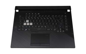 0KNR-4610GE00 original Asus keyboard incl. topcase DE (german) black/transparent/black with backlight