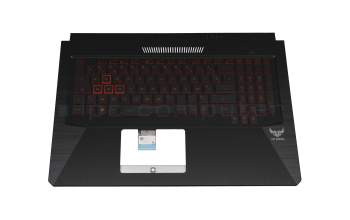 0KNR0-661CFR00 original Asus keyboard incl. topcase FR (french) black/red/black with backlight