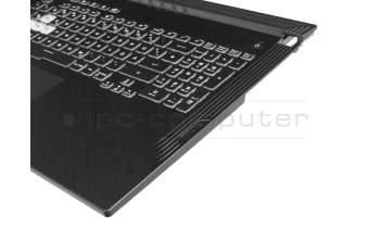 0KNR0-661LGE00 original Asus keyboard incl. topcase DE (german) black/black with backlight - without keystone shaft -
