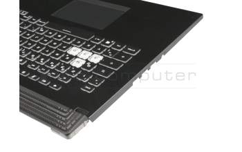 0KNR0-661LGE00 original Asus keyboard incl. topcase DE (german) black/black with backlight - without keystone slot -