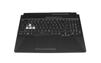 0KNR0-681WGE00 original Asus keyboard incl. topcase DE (german) black/transparent/black with backlight