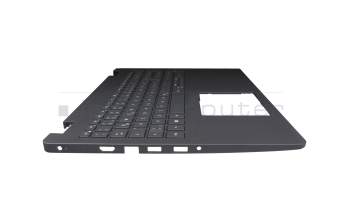 0P9M8 original Dell keyboard incl. topcase DE (german) grey/grey with backlight