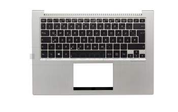 90NB0511-R31GE0 original Asus keyboard incl. topcase DE (german) black/silver with backlight