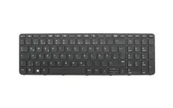 841136-041 original HP keyboard DE (german) black/black matte
