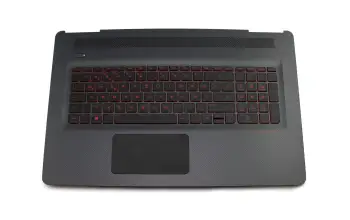 Keyboard incl. topcase DE (german) black/black with backlight original suitable for HP Omen 17-w101ng (Y5T64EA)