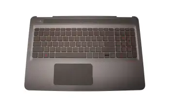 859735-041 original HP keyboard incl. topcase DE (german) grey/grey with backlight