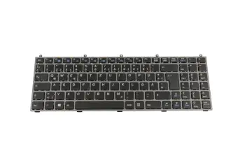 6-80-M9800-183-1 original Clevo keyboard CH (swiss) black/grey