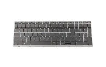 L38064-041 original HP keyboard DE (german) black/grey with backlight and mouse-stick (SureView)