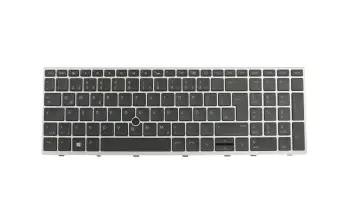 L29477-041 original HP keyboard DE (german) black/silver with backlight and mouse-stick